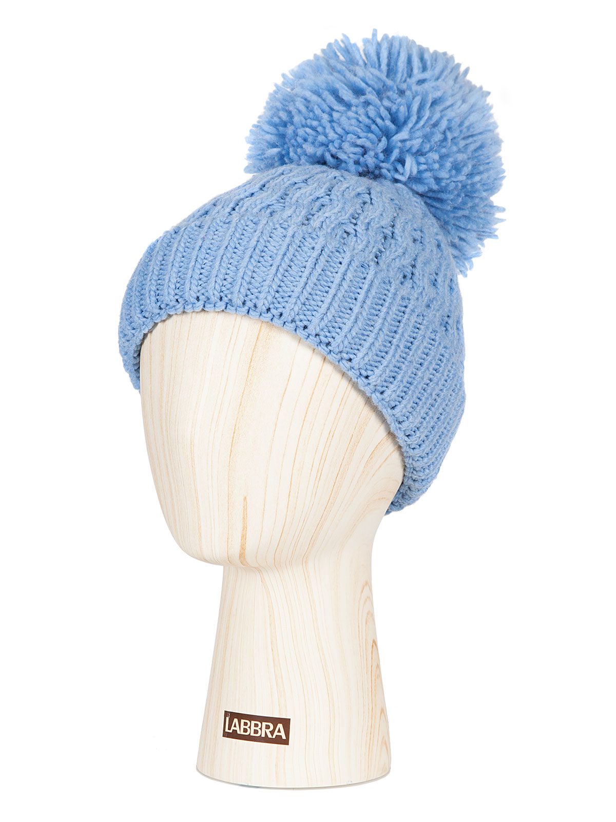 Шапка жен. шерсть+акрил+бэби альп LB-M99101 skyblue