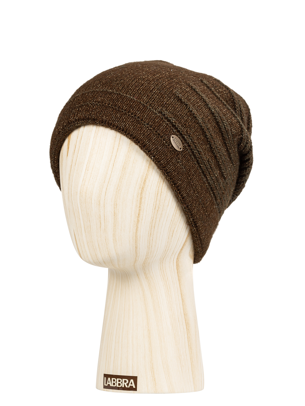 Шапка жен. шерсть+виск+каш LB-D77014 khaki