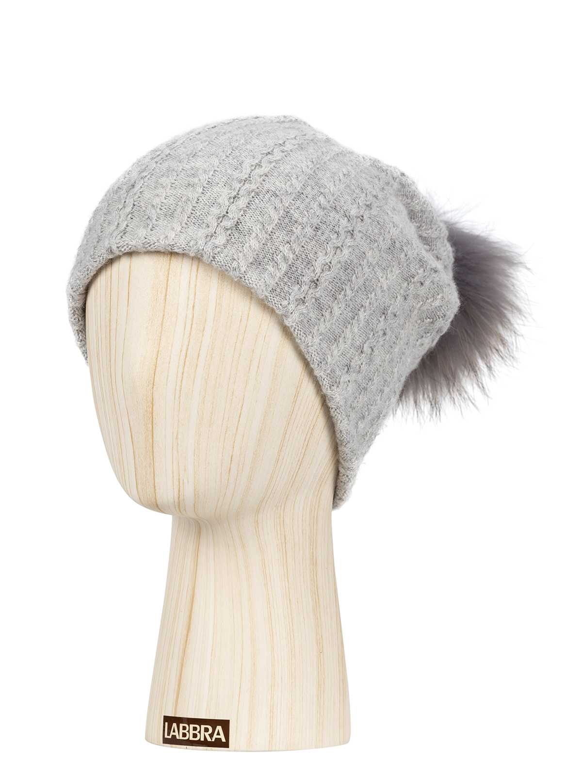 Шапка жен. шерсть+анг+виск LB-D77017 l.grey