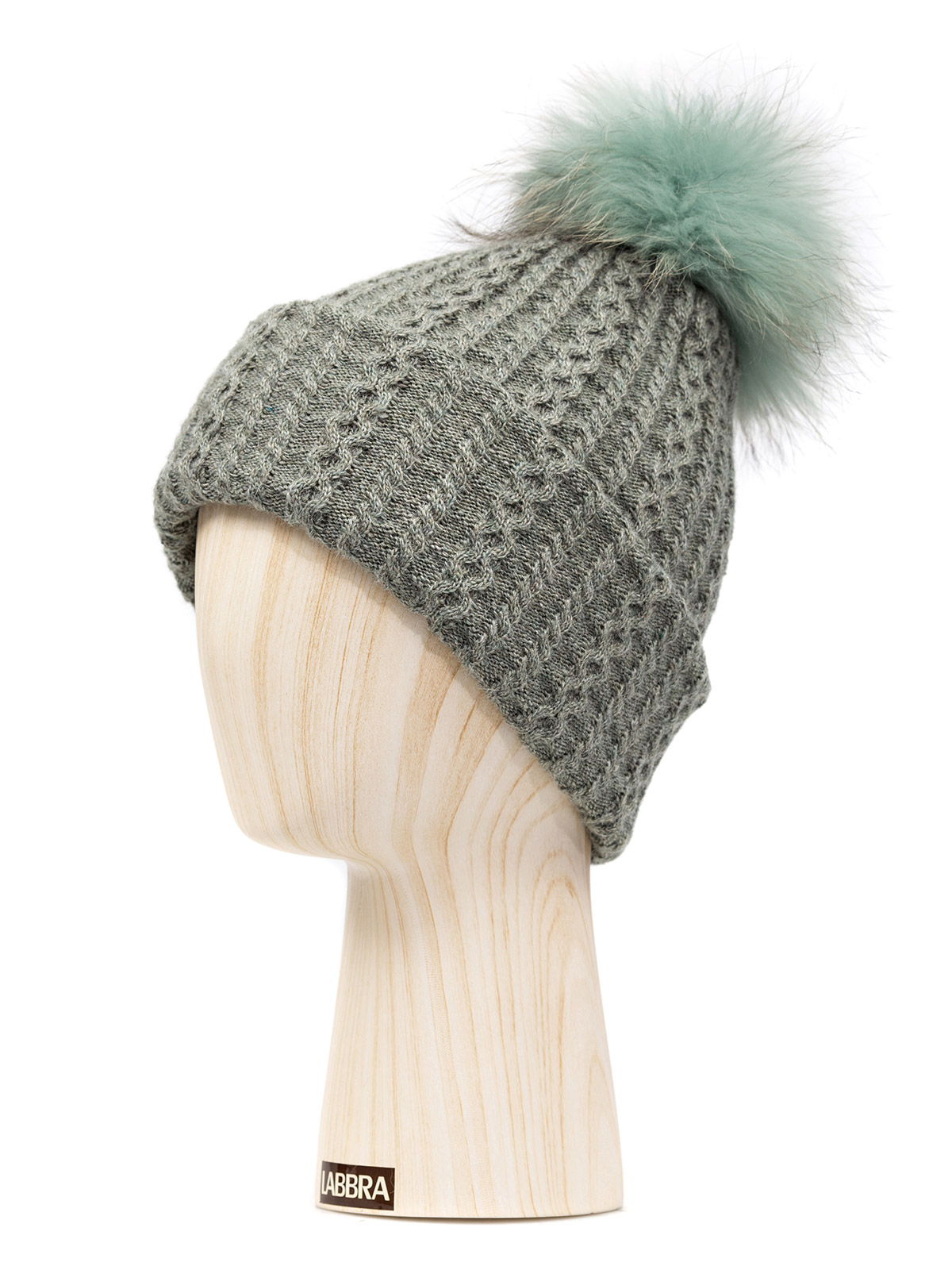 Шапка жен. шерсть+анг+виск LB-D77017 mint