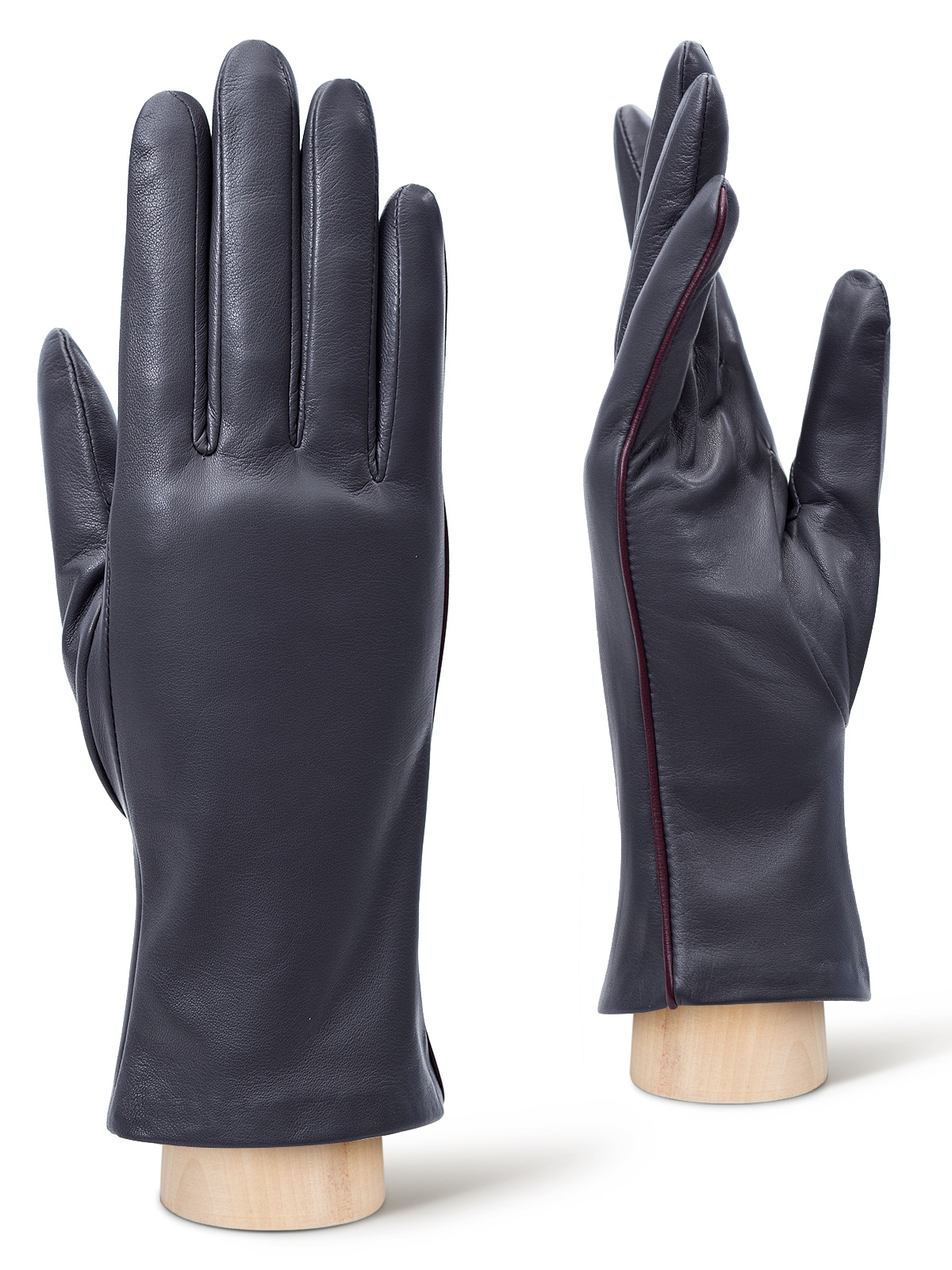 Перчатки женские 100% ш IS967 d.grey/plum