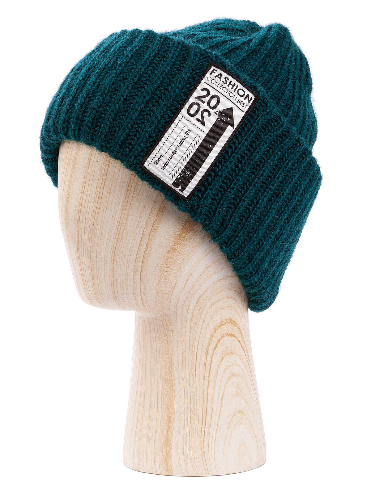 Шапка жен. шерсть+акр LB-BR55026 emerald