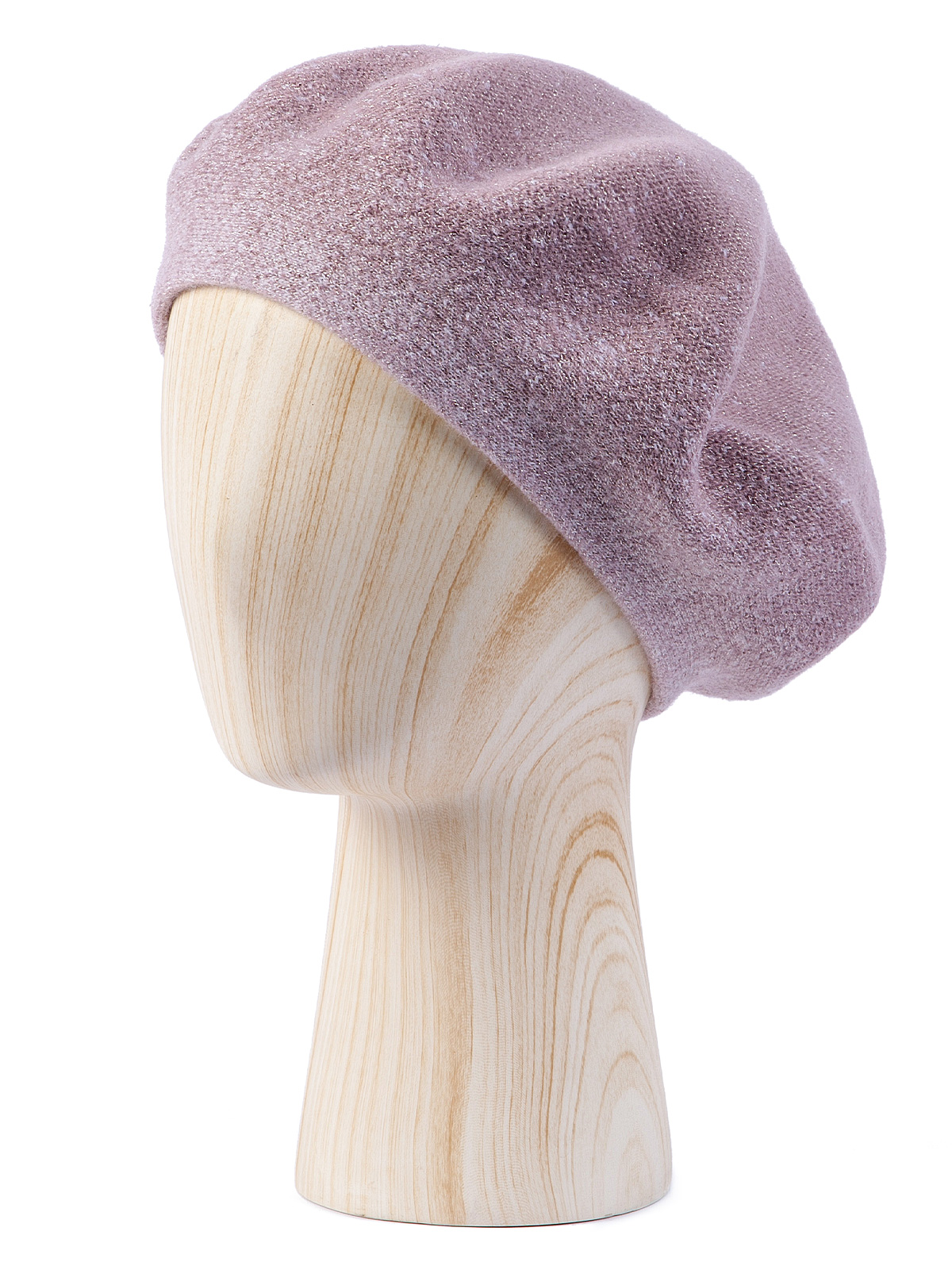 Берет жен. шерсть LB-N88704 pink/white