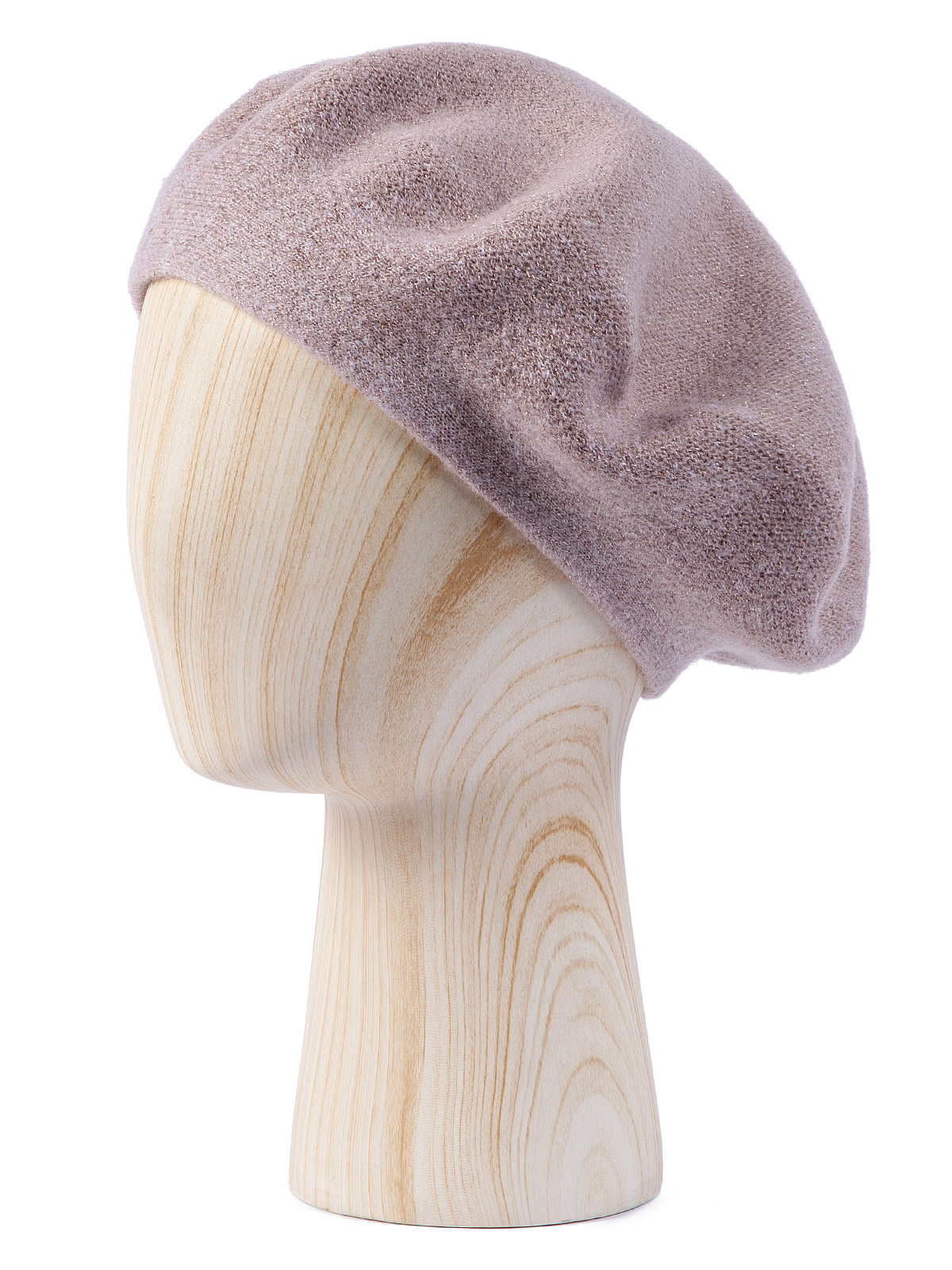 Берет жен. шерсть LB-N88704 beige/pink