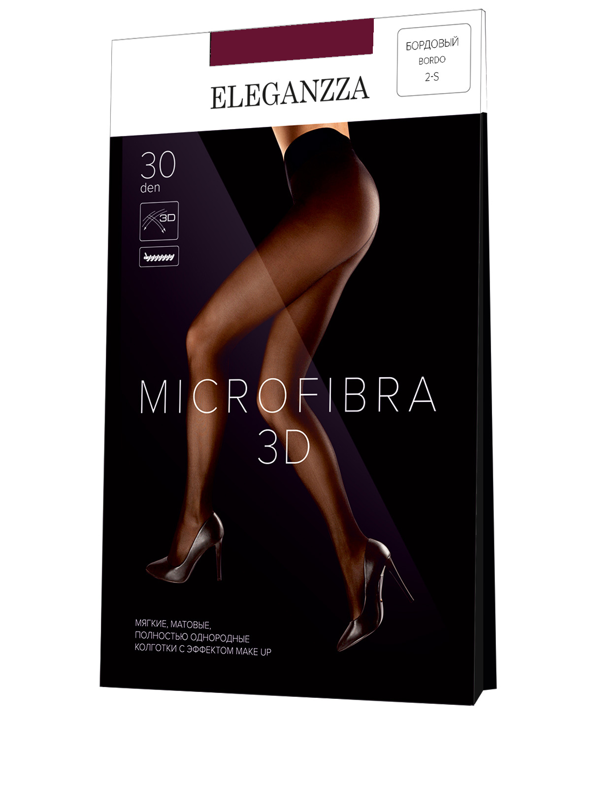 Колготки Eleganzza Microfibra 3D 30 bordo