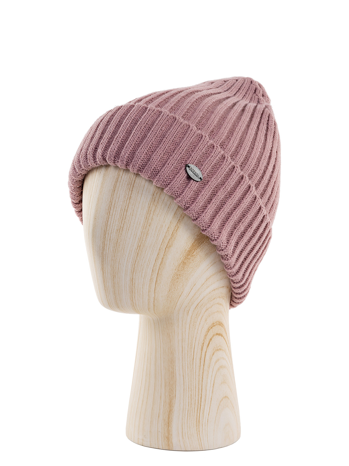 Шапка жен. шерсть+акр LB-BR55027 dirty pink
