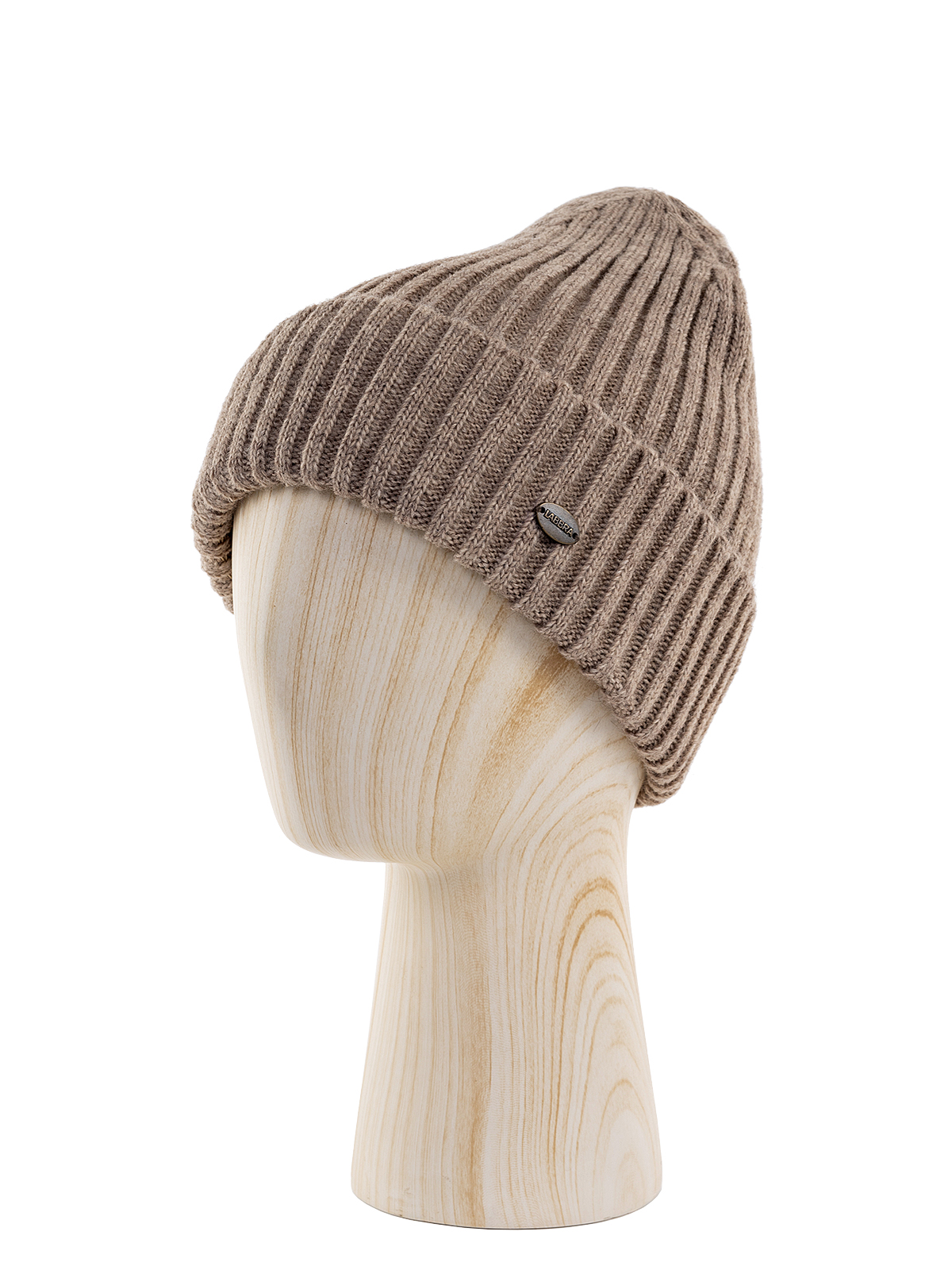 Шапка жен. шерсть+акр LB-BR55027 taupe