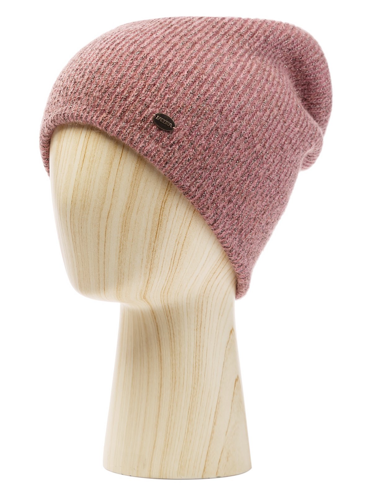 Шапка жен. кид-мох+альп+шерсть LB-N88037A dirty pink