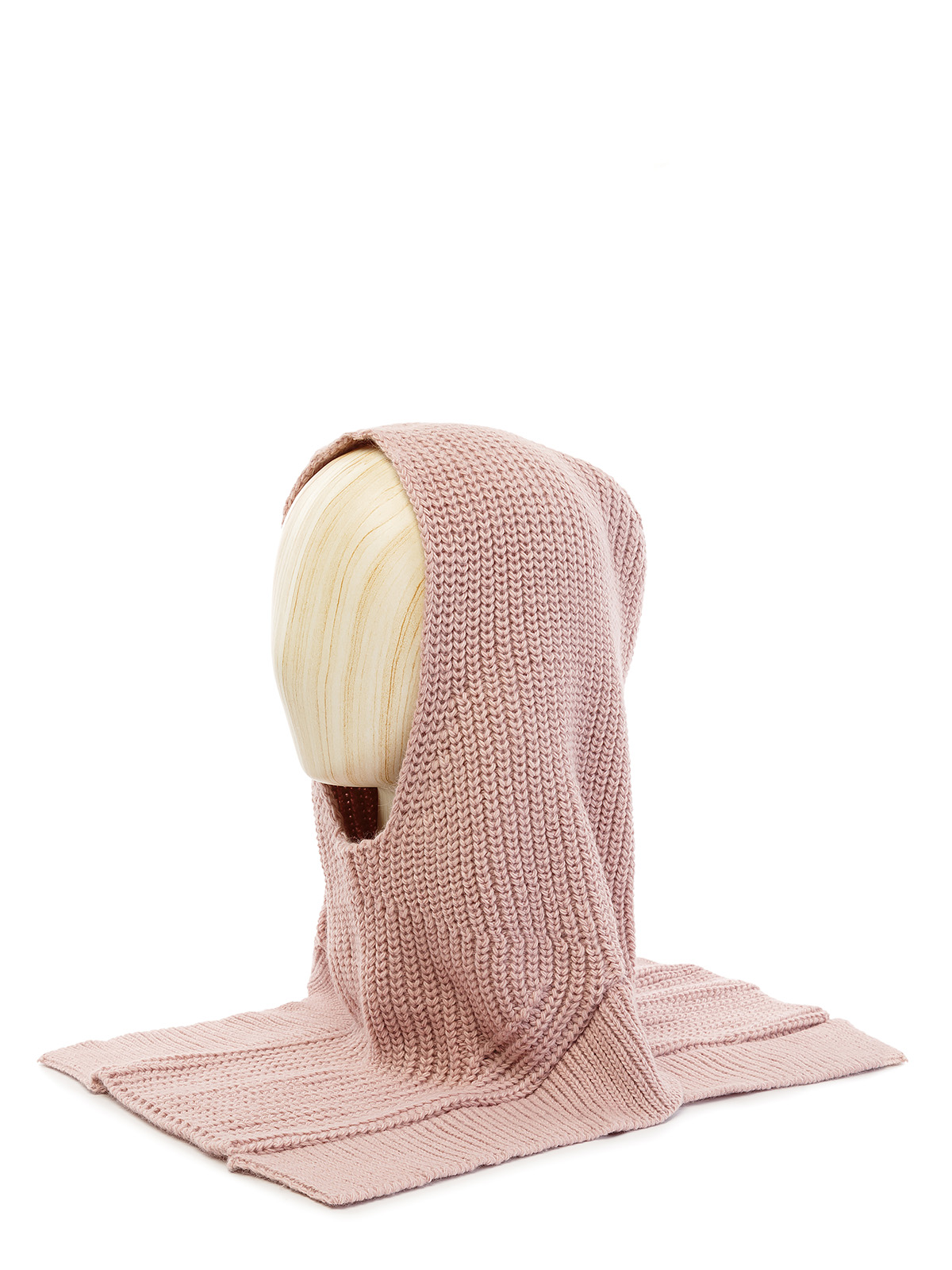 Шапка жен. шерсть+акр LB-BR55036 dirty pink