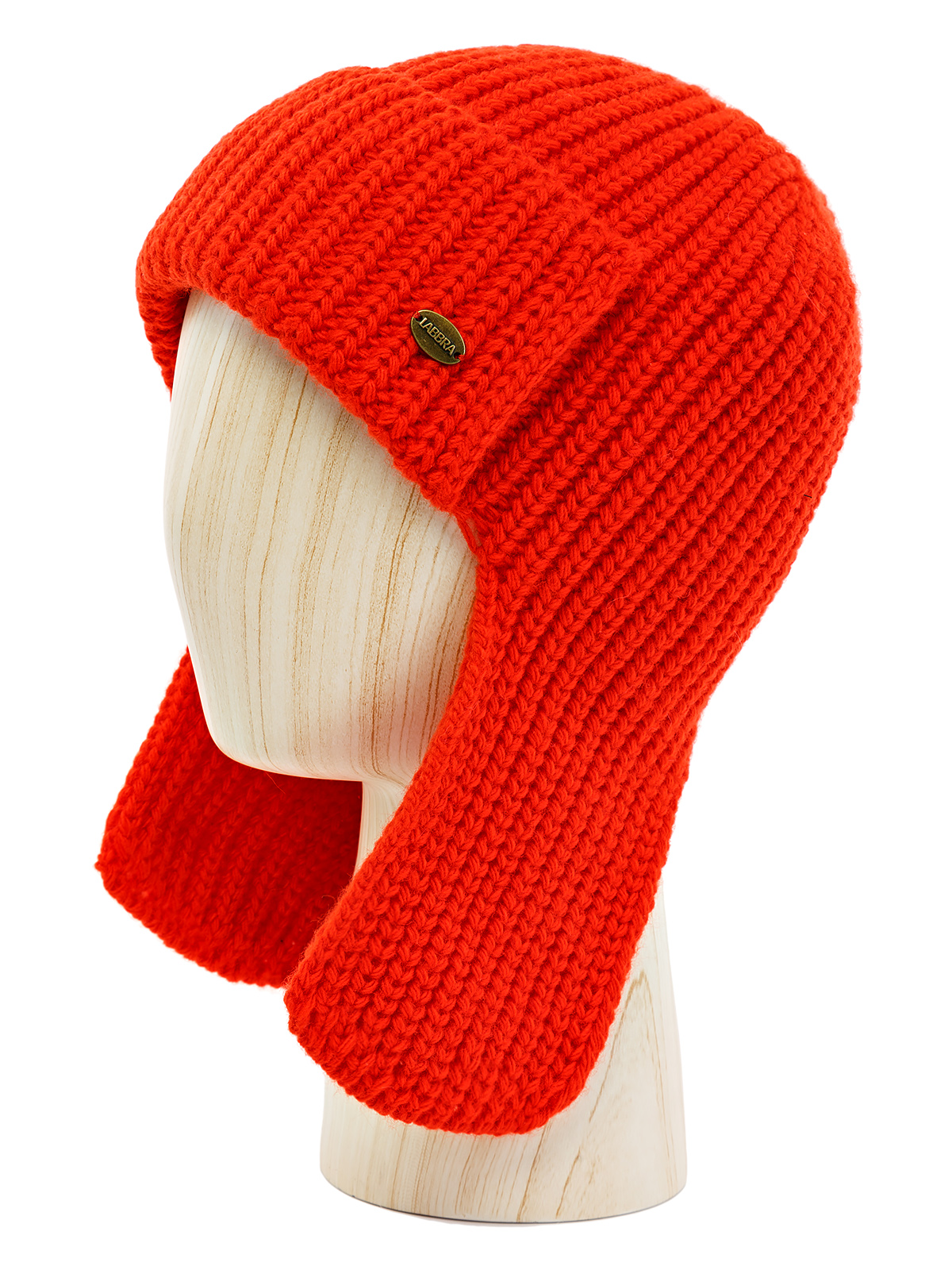 Шапка жен. шерсть+акр LB-BR55037 orange