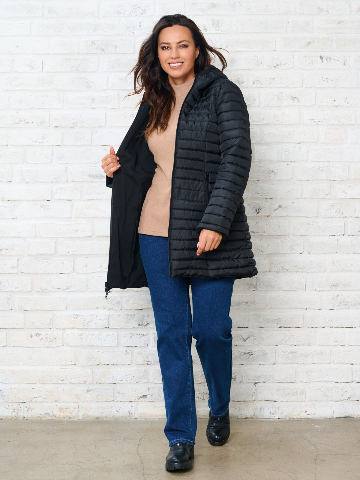 Куртка двусторонняя женская MR044FS4 black