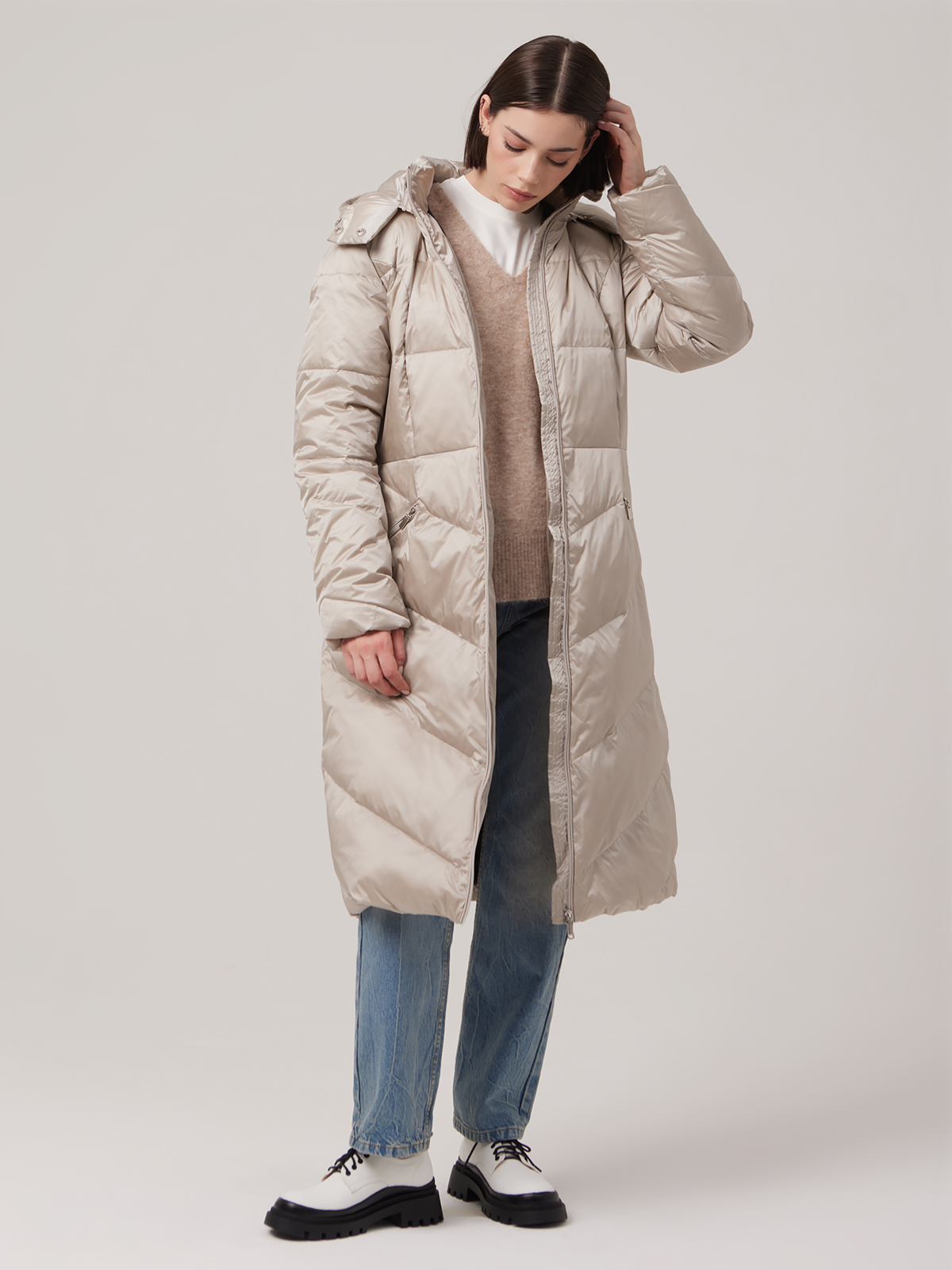 Пальто женское 1241123010 grey