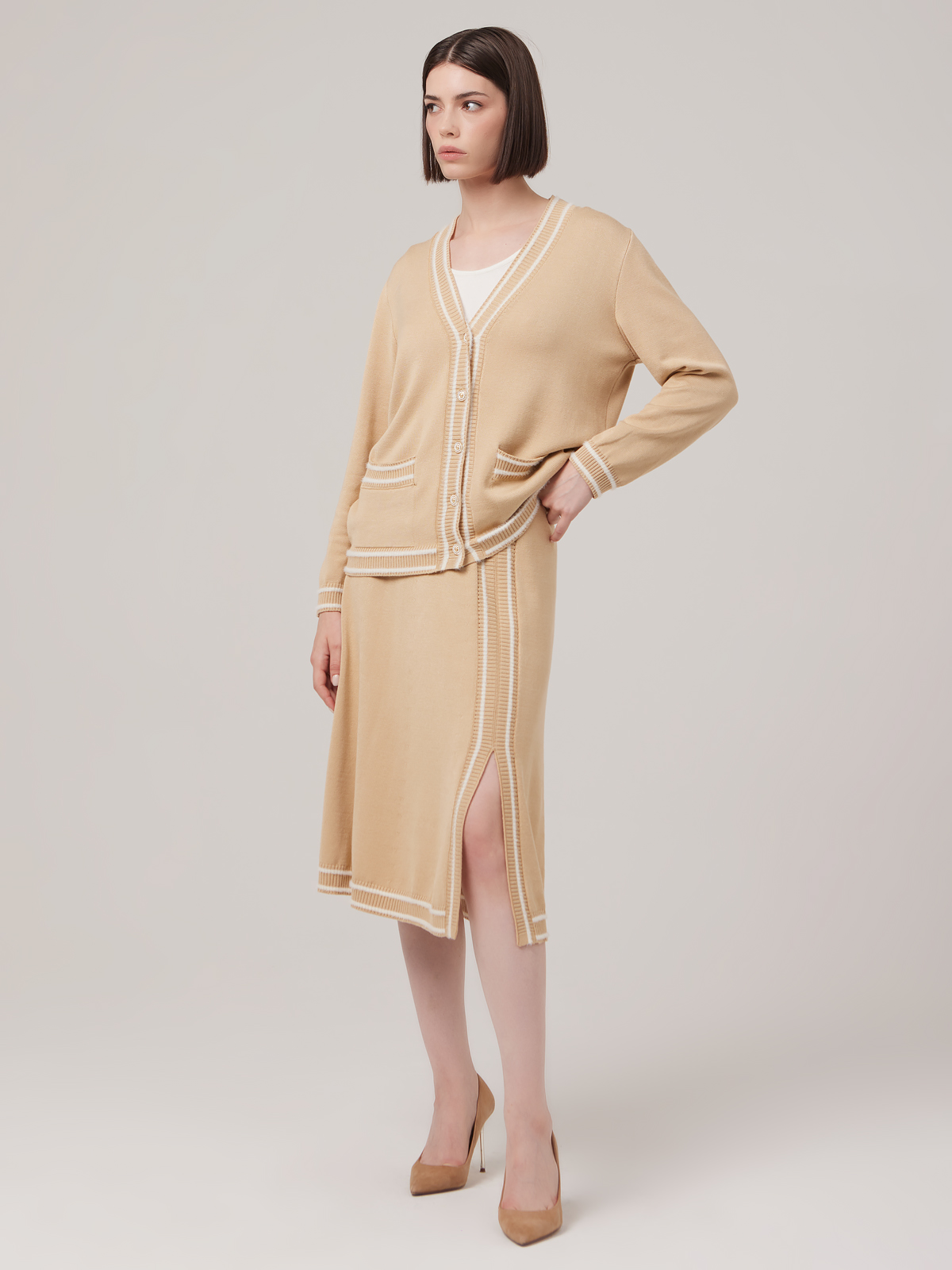 Юбка женская 1231158001 beige/white