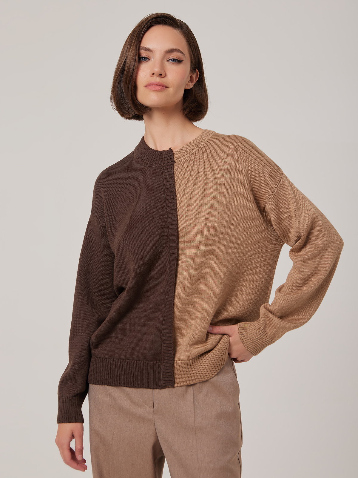 Джемпер женский 1231153010 brown/beige