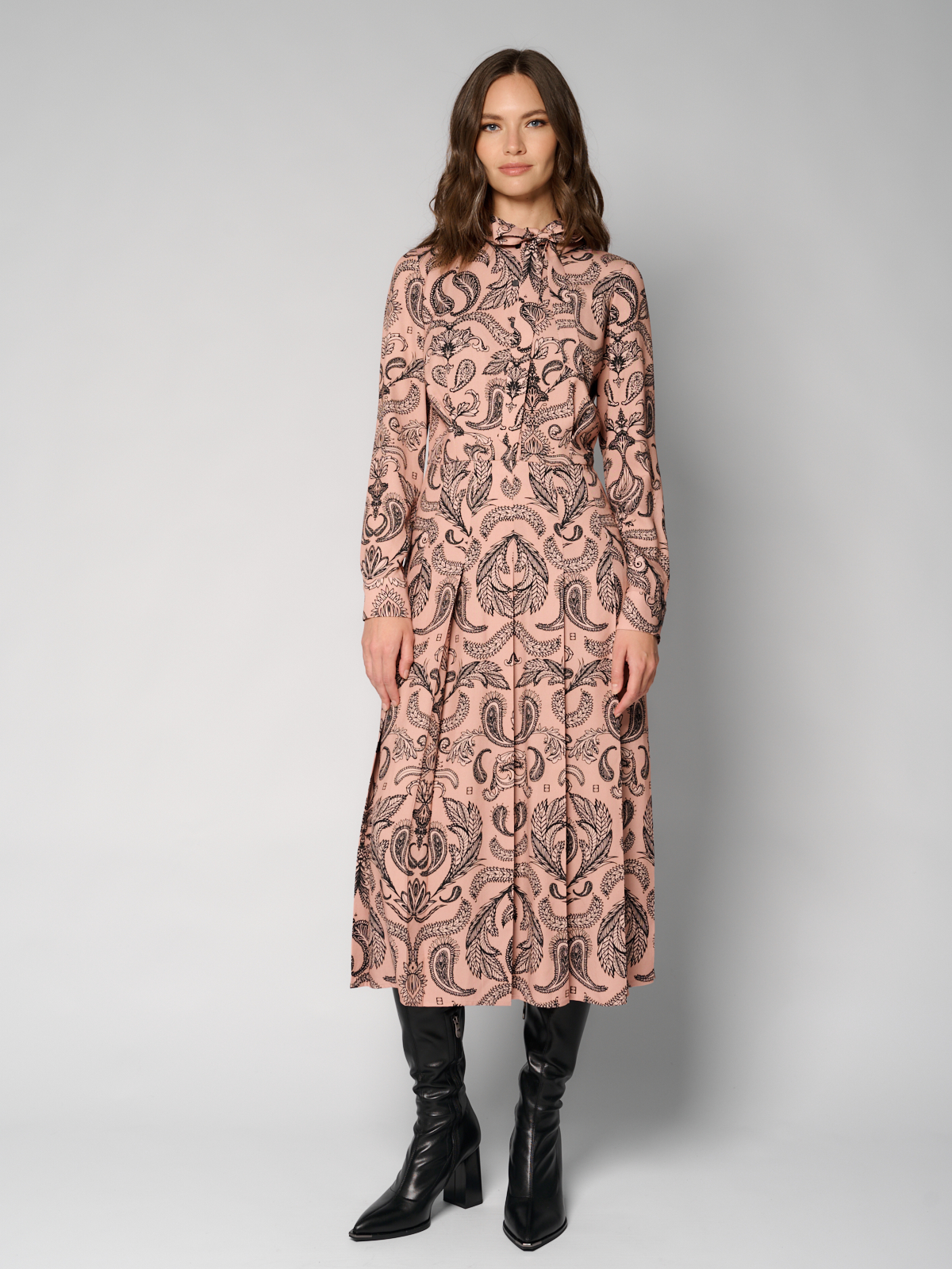 Платье женское 12411-35112 multicolor-beige