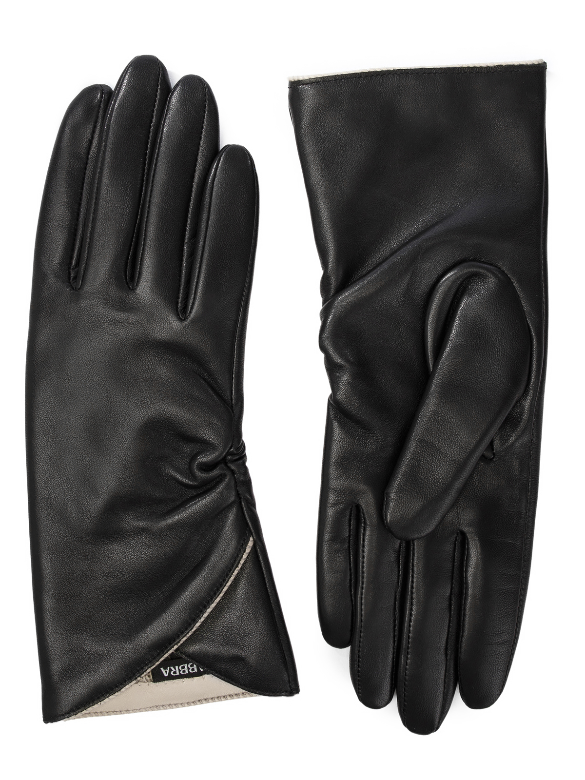 Перчатки жен п/ш LB-2407 black/grey beige