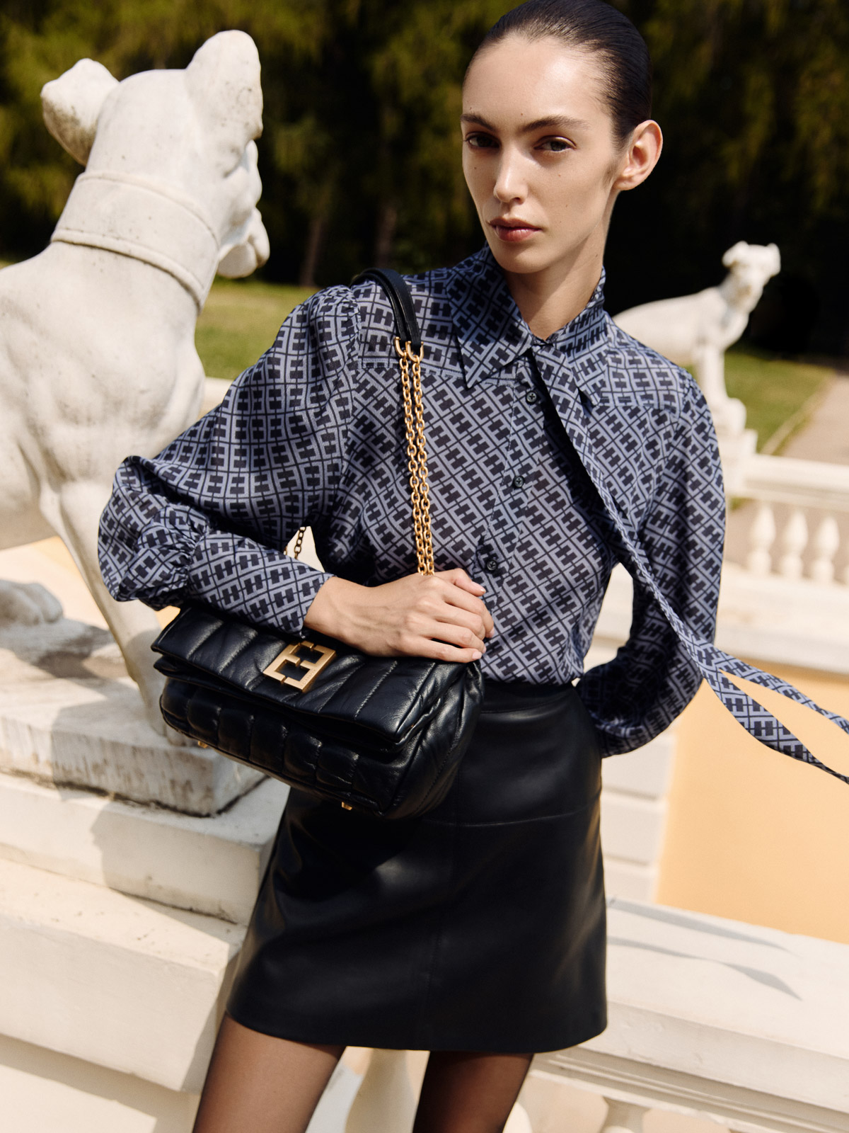 Блузка женская 12411-33082 black/grey