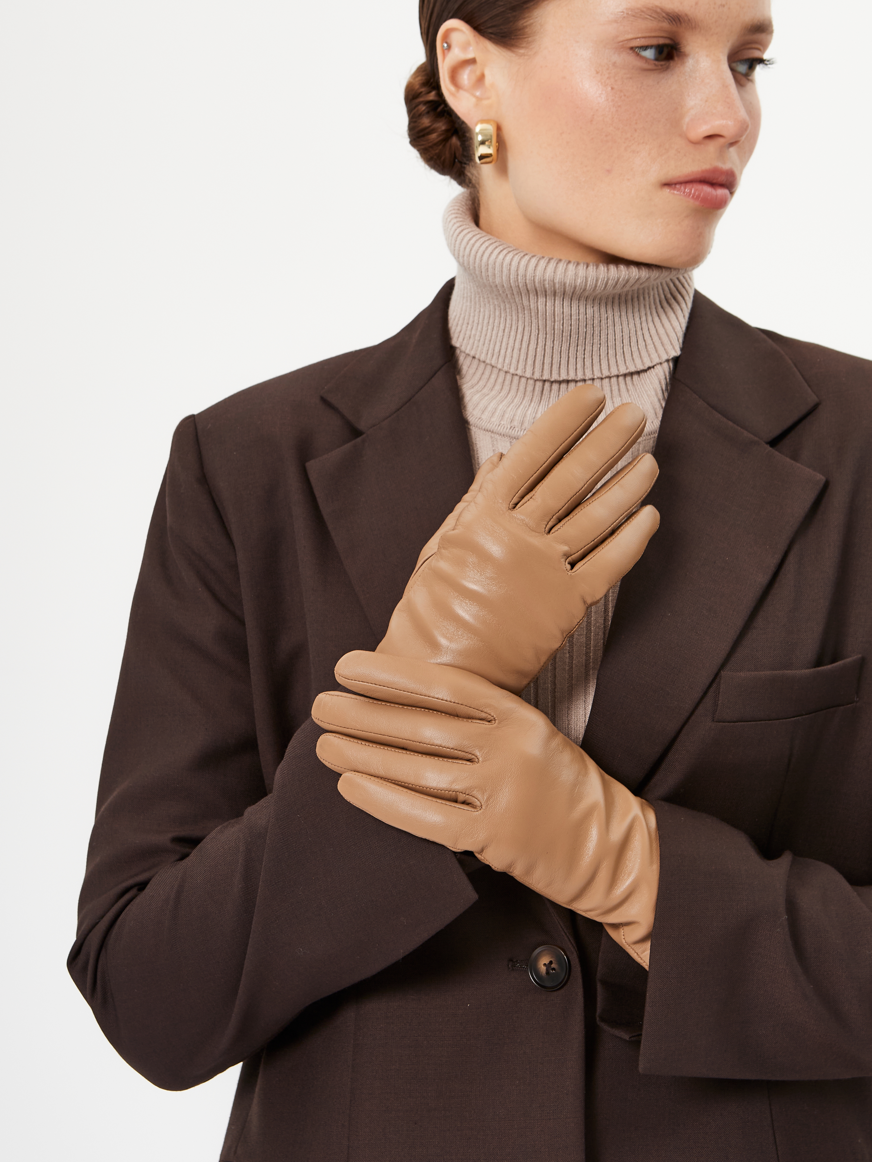 Перчатки женские 100% ш IS00710 ginger