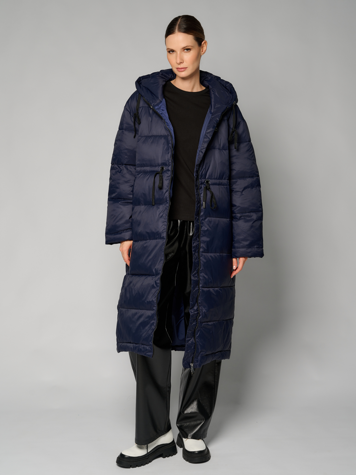 Пальто женское 12411-23038 d.blue