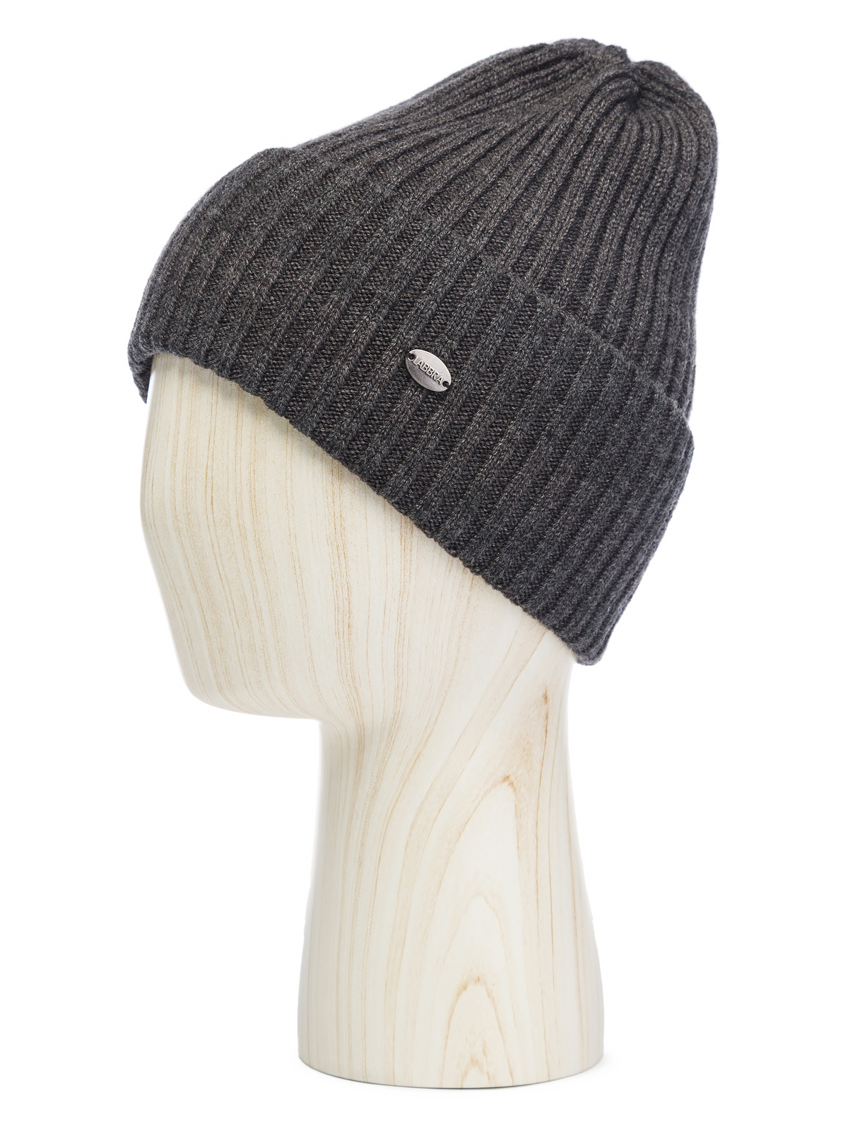 Шапка жен. шерсть+акр LB-A53054 d.grey melange