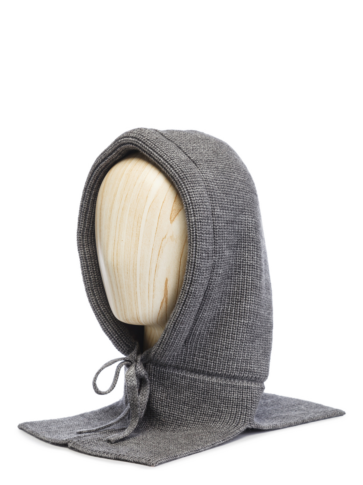 Капор жен. шерсть+акр LB-A53021 grey melange