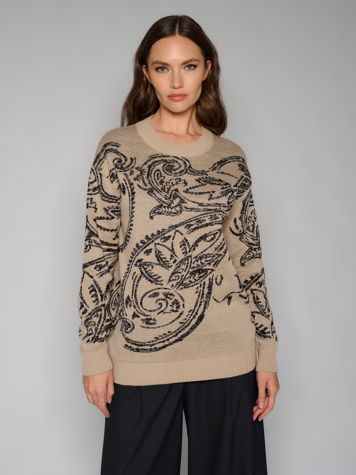 Джемпер женский 12411-53025 paisley taupe