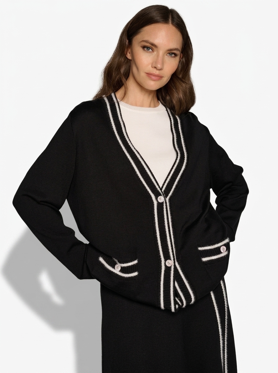 Кардиган женский 12411-54013 black/white