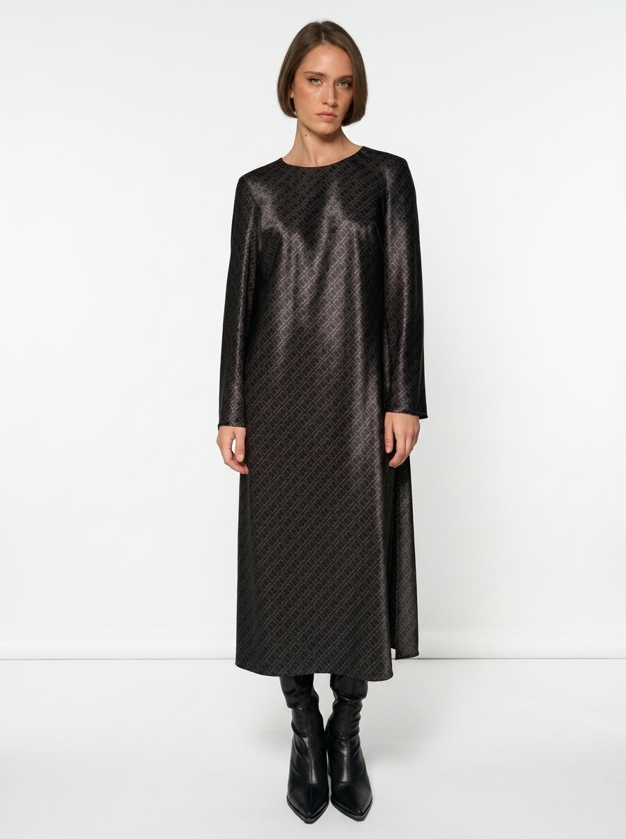 Платье женское 12411-35144 grey-black
