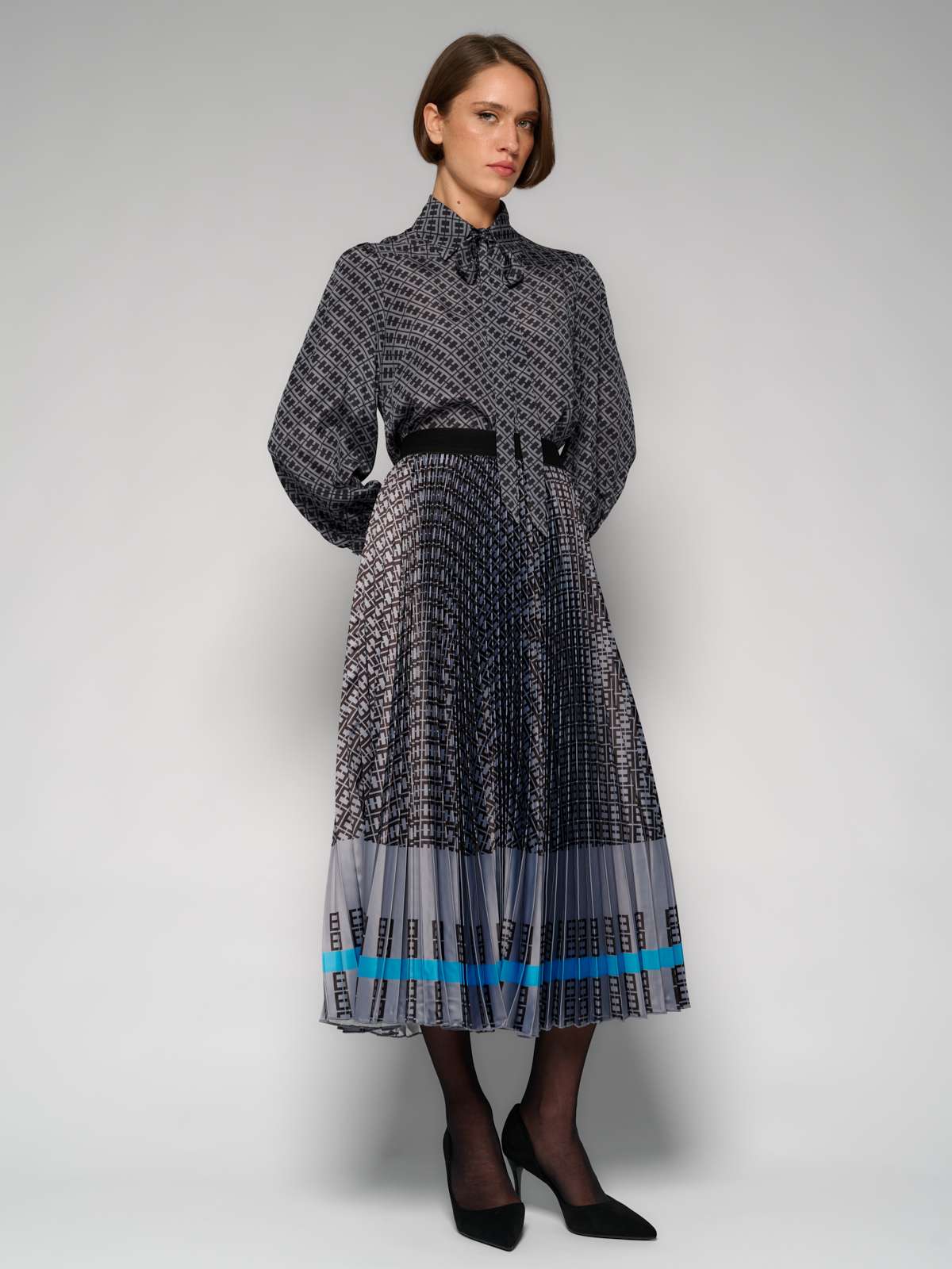 Юбка женская 12411-38033 black/grey