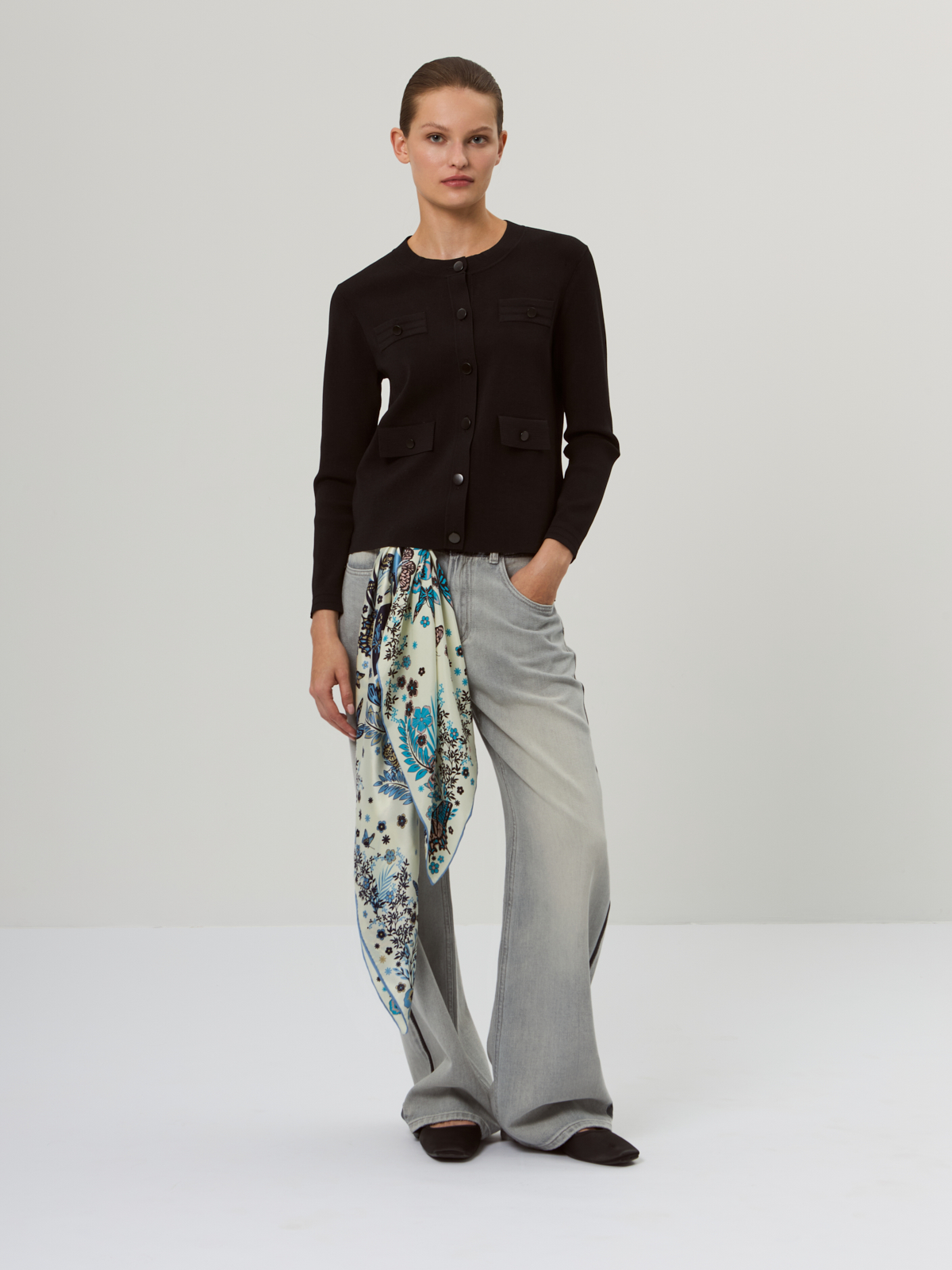 Платок жен. шелк 90х90 E03-8450-11