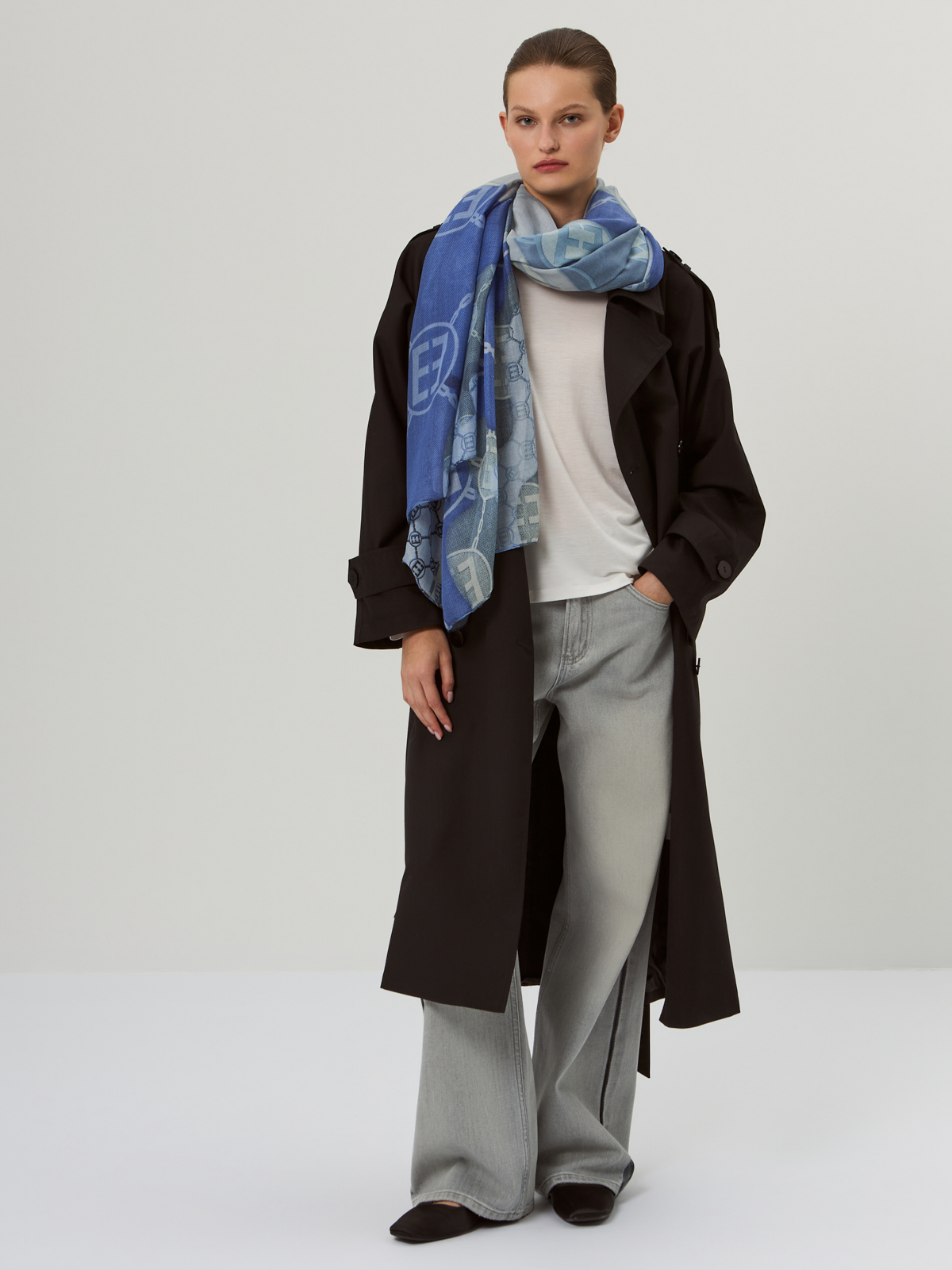 Палантин жен. шелк+мод 110х180 E12-8463-12