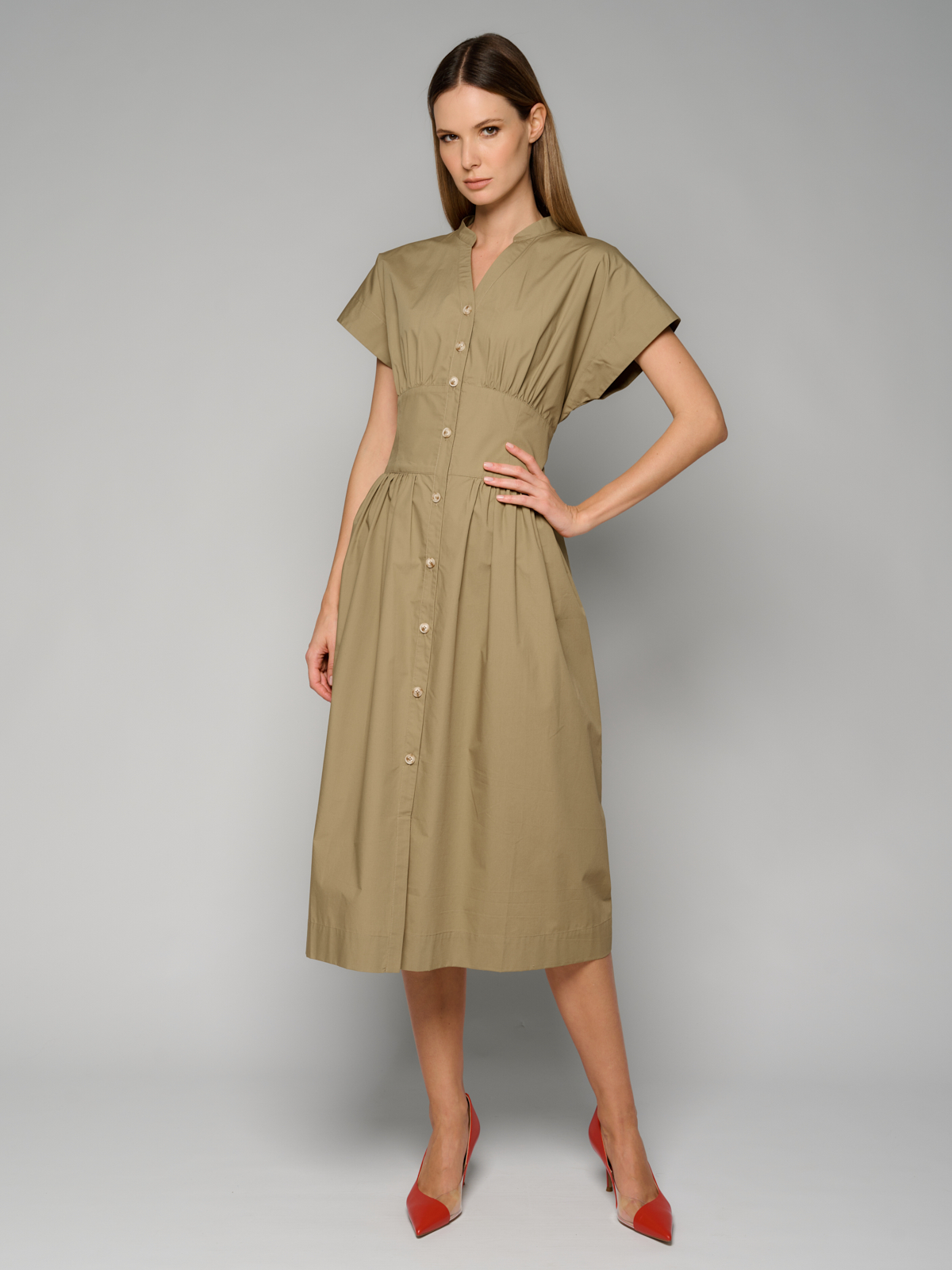 Платье женское 12521-35153 khaki