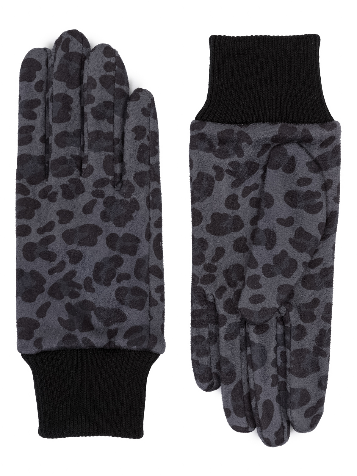 Перчатки жен флис LB-CP-136 black/grey