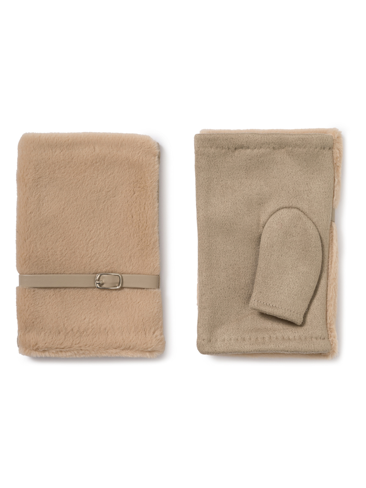 Перчатки жен флис LB-CP-145 beige