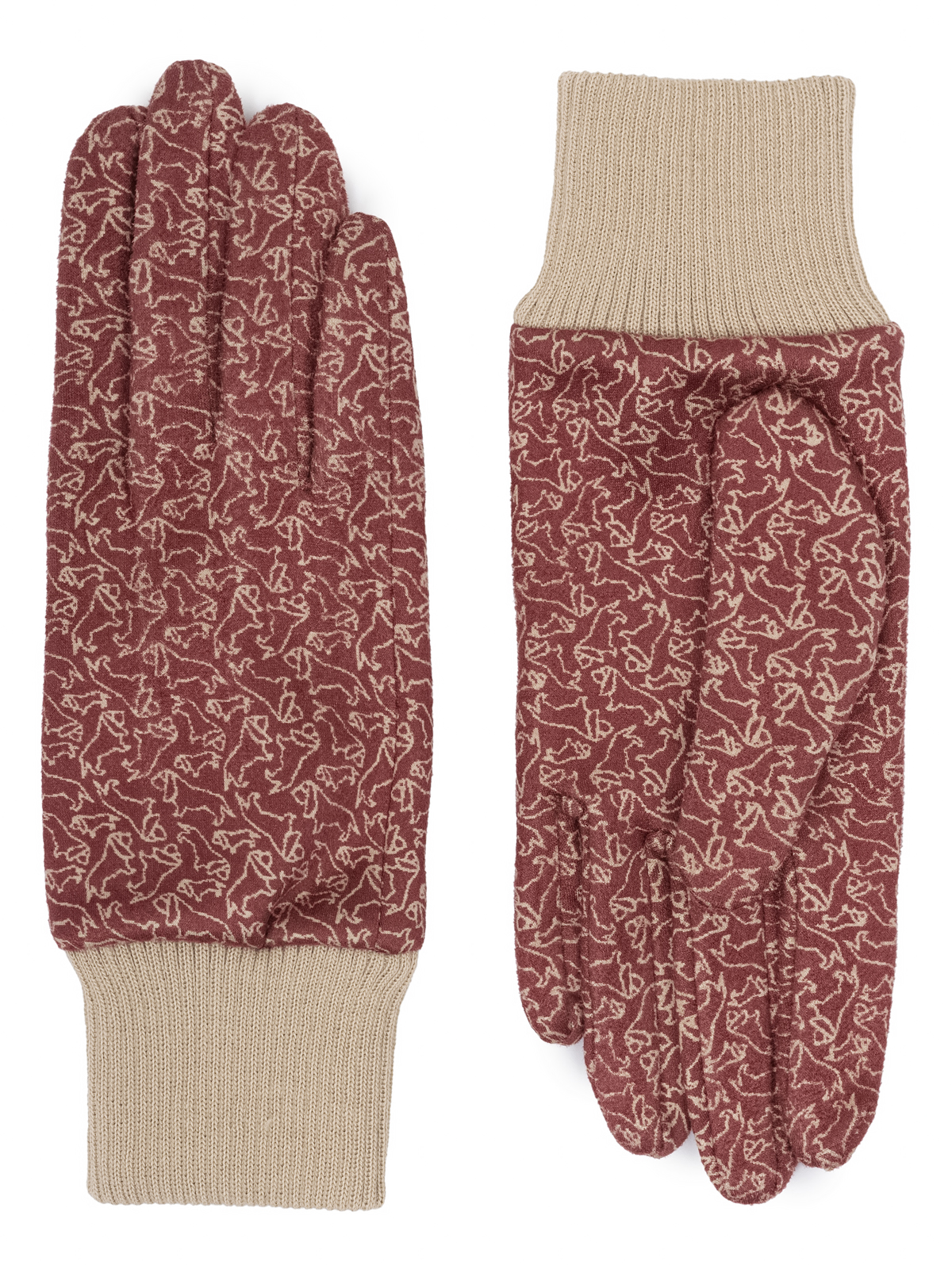 Перчатки жен флис LB-CP-173 bordo