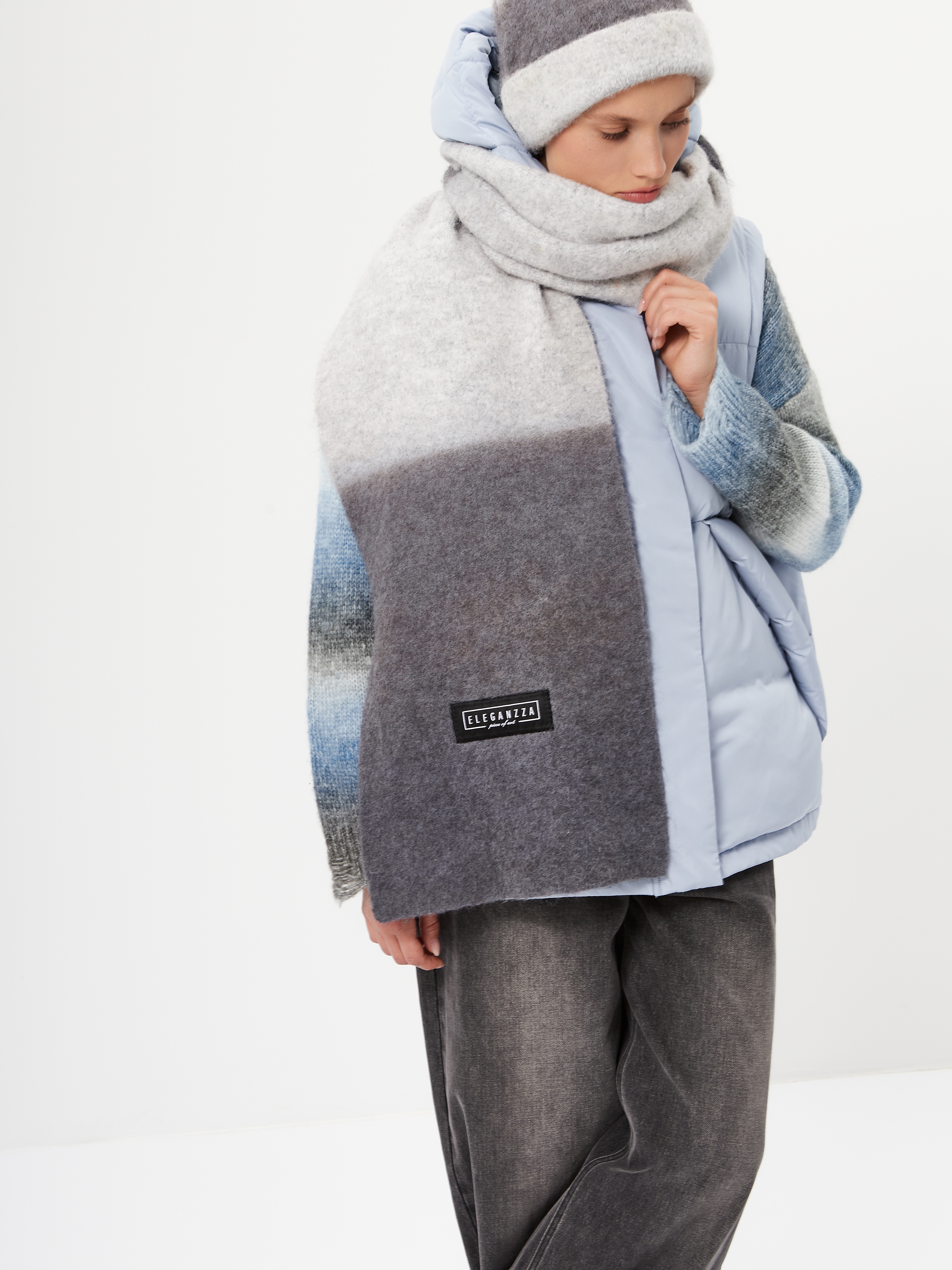 Шарф жен. шерсть+нейл+полиам 30х190 M-99503-19