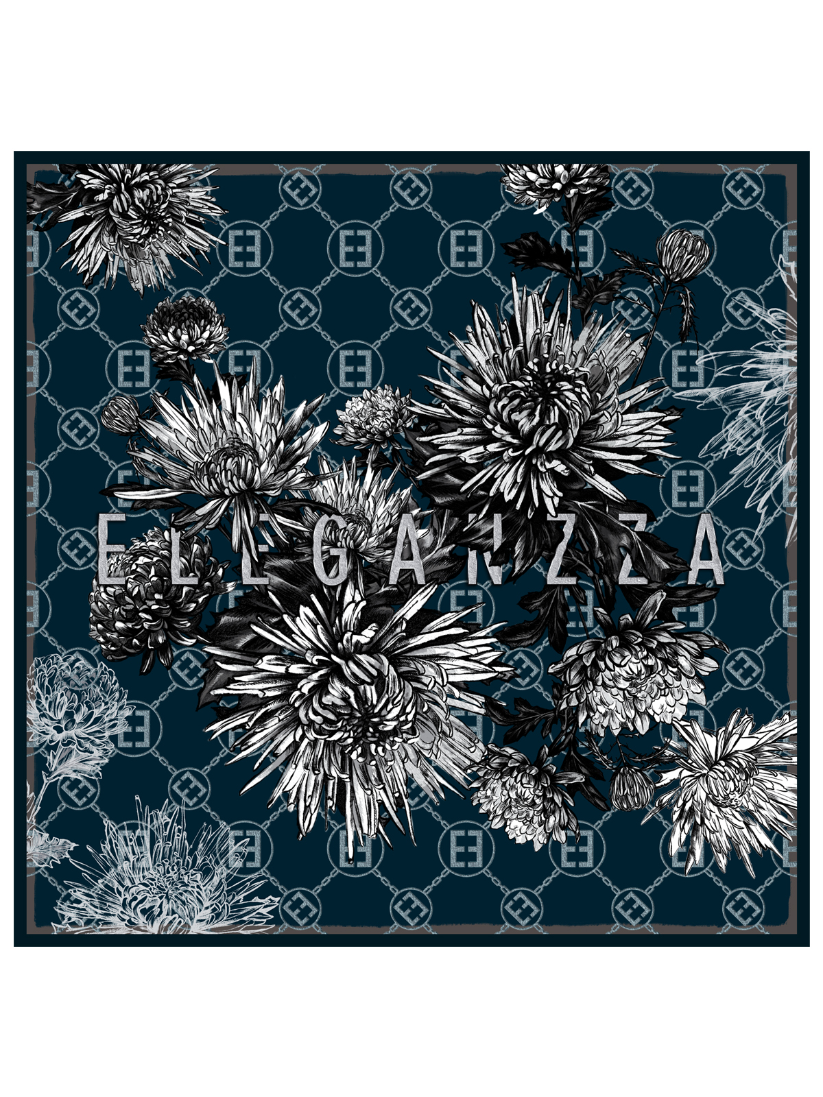 Платок жен. шелк 90х90 E04-8495-12