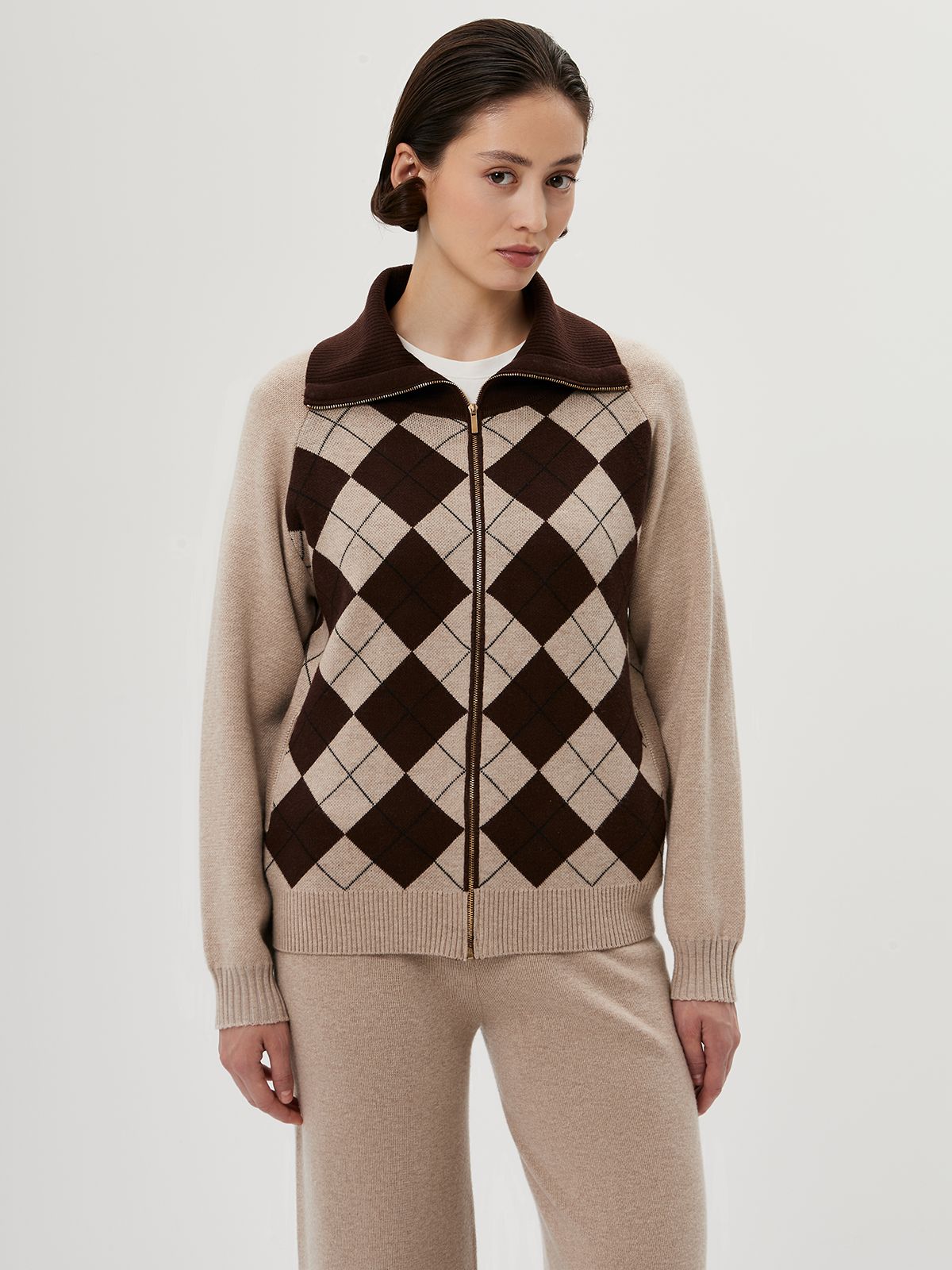 Кардиган женский 12511-54023 beige/brown