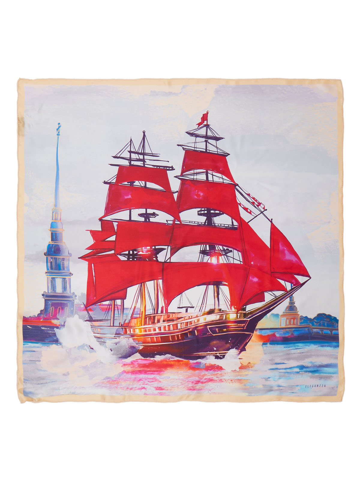 Платок жен. шелк 90х90 E03-8539-07