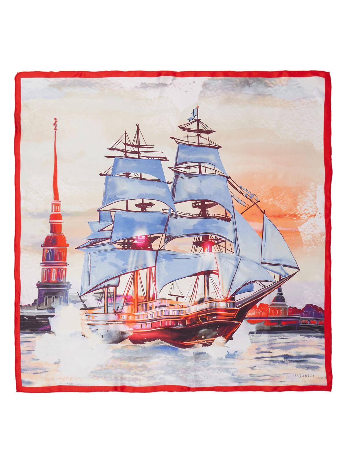 Платок жен. шелк 90х90 E03-8539-11