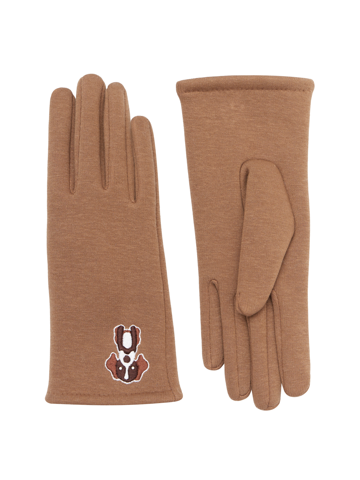 Перчатки женские флис LB-CP-293 brown
