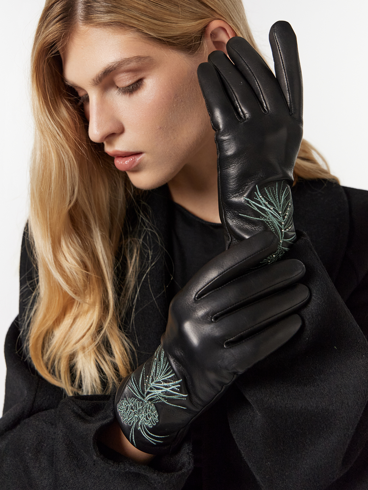 Перчатки женские ш+каш. IS02608 black