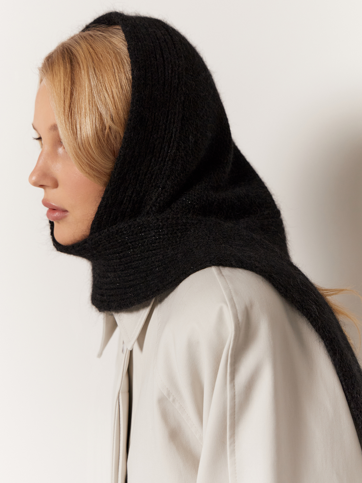 Шапка жен. анг+шерсть+нейл LB-A53087 black