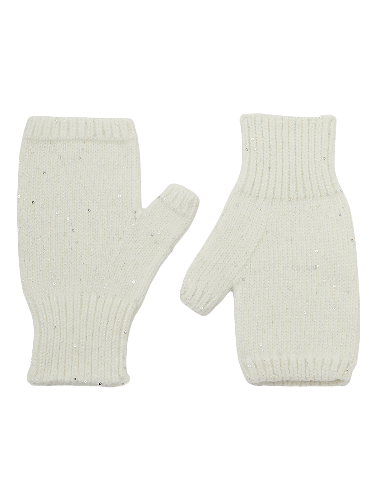 Перчатки жен. анг+шерсть+нейл LB-A53090 white