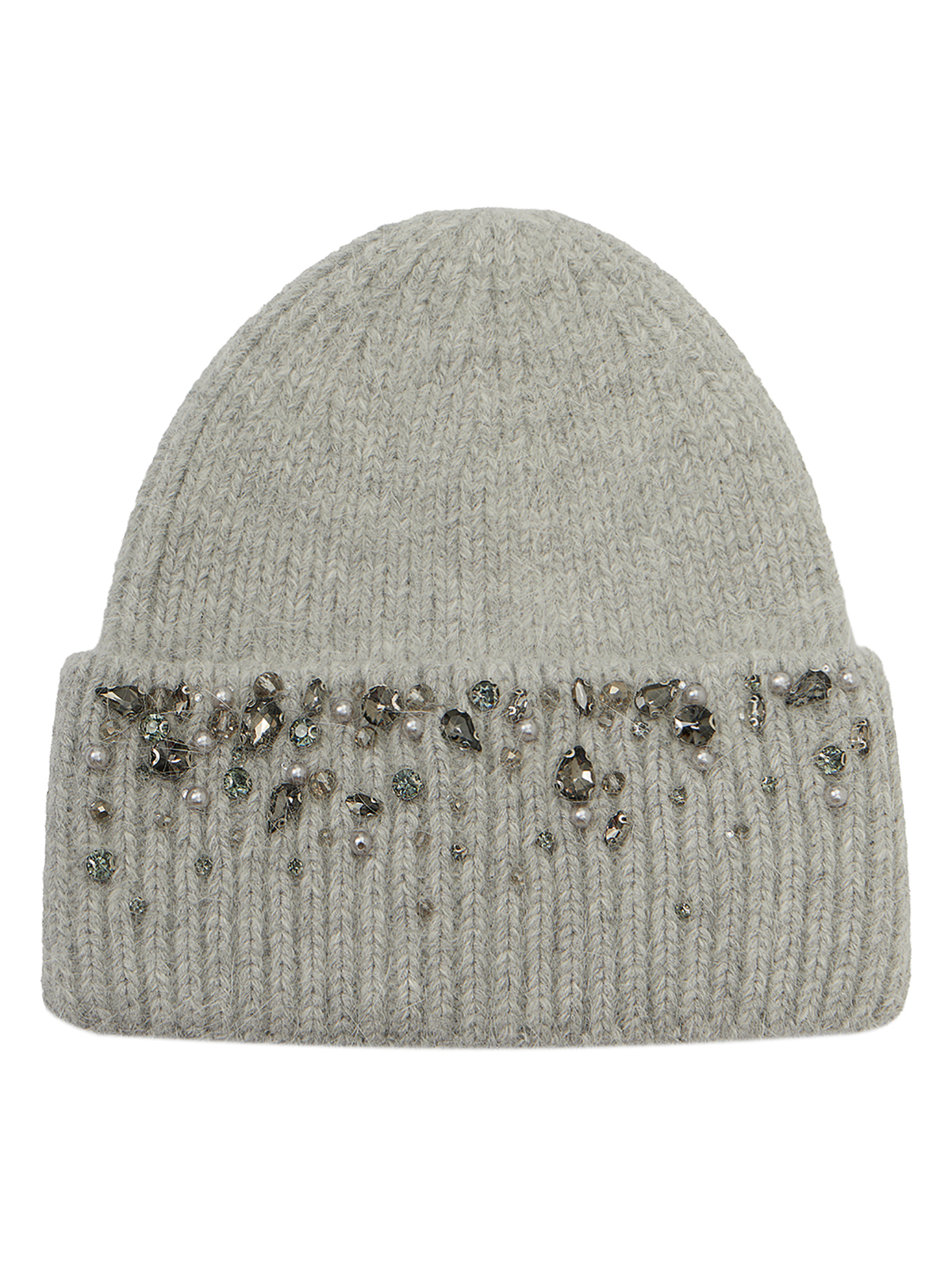 Шапка жен. анг+нейл ZZ-M99505 grey