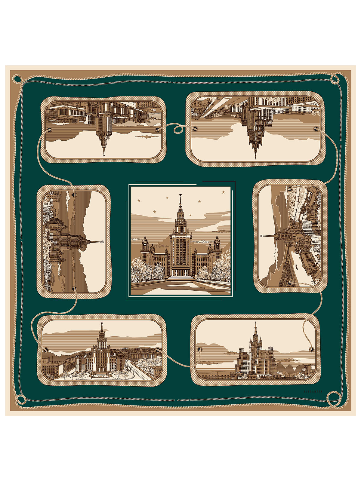 Платок жен. шелк 108х108 SS03-8620-14