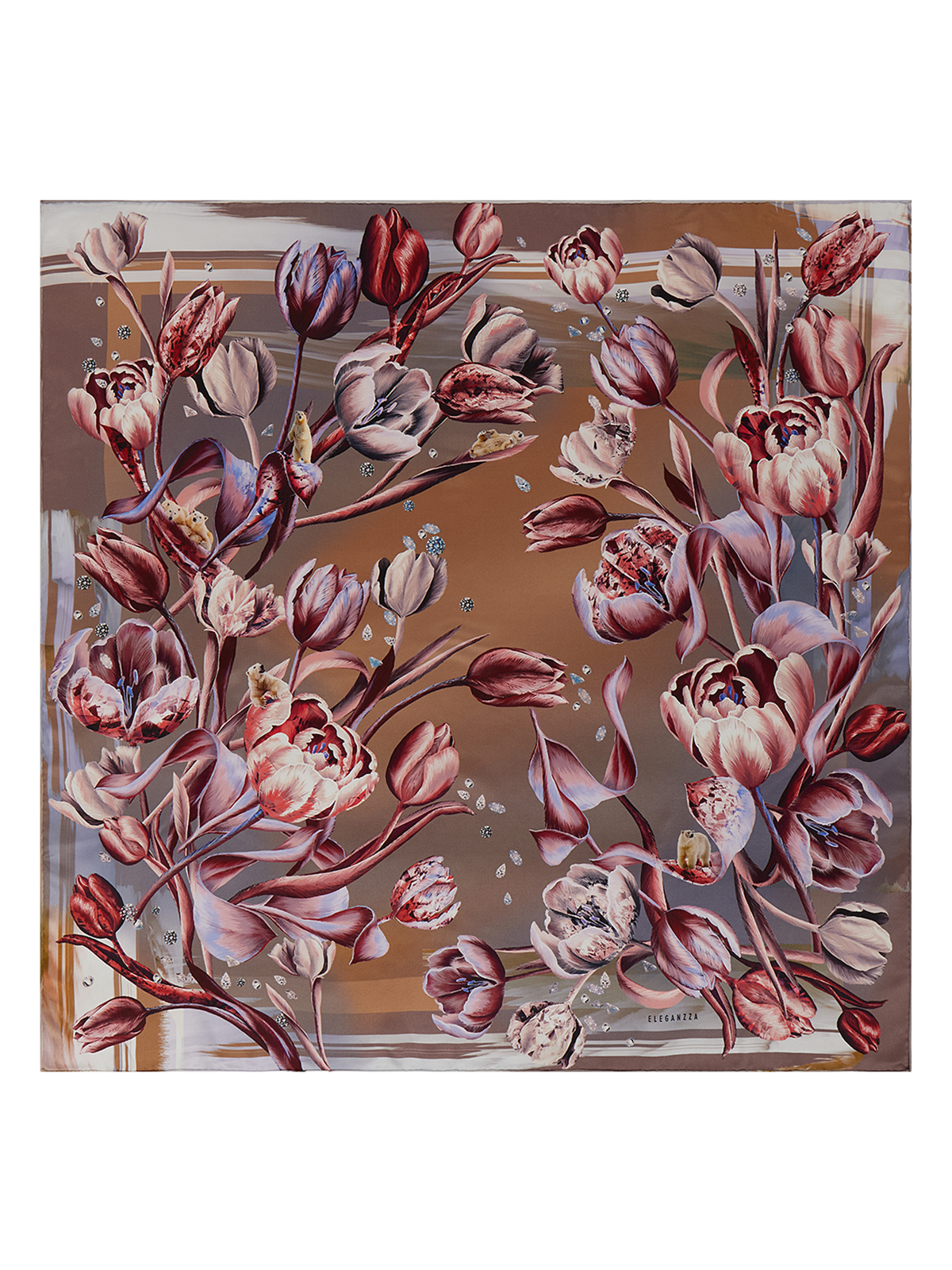 Платок жен. шелк 90х90 SS03-8618-18