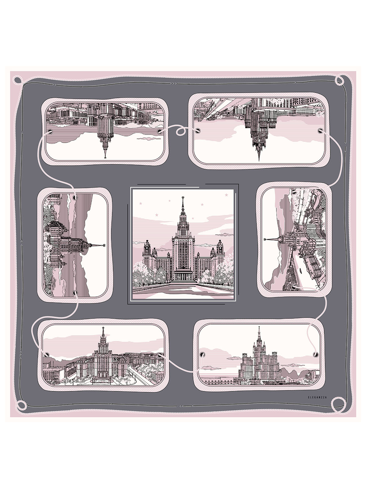 Платок жен. шелк 108х108 SS03-8620-19