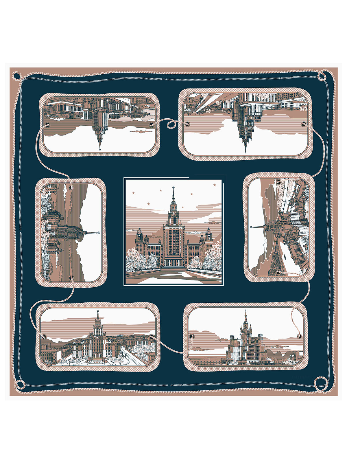 Платок жен. шелк 108х108 SS03-8620-12