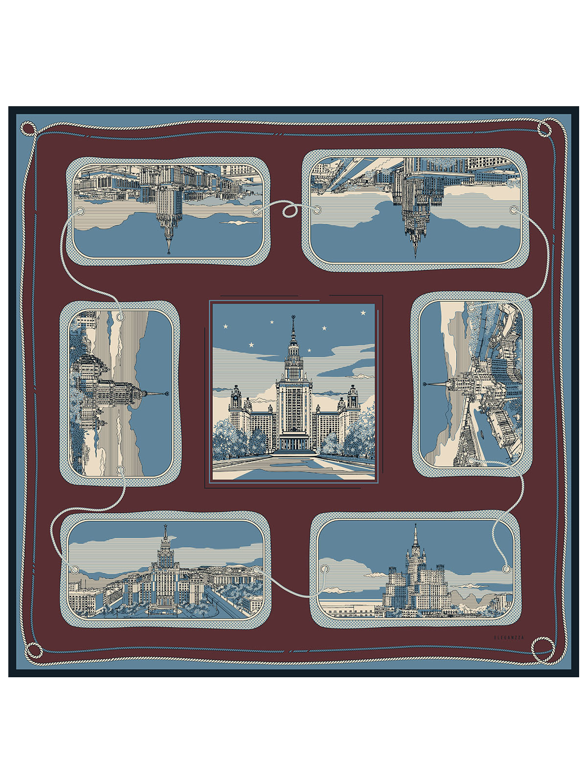 Платок жен. шелк 108х108 SS03-8620-08